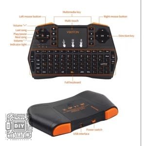 Wireless Keyboard Remote Control Touchpad