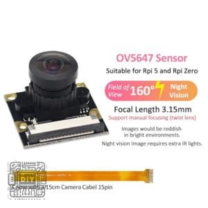 RP 5MP Night Vision Camera (160° Wide Angle)