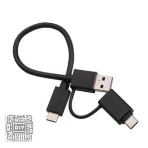 2-in-1 USB-C Cable 1M with Adapter