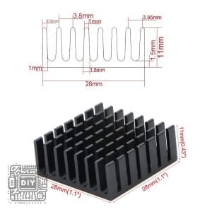 28x28x11mm Aluminum Chip Heat Sink