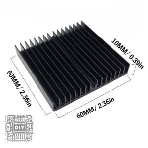 60x60x10mm Aluminum Chip Heatsink