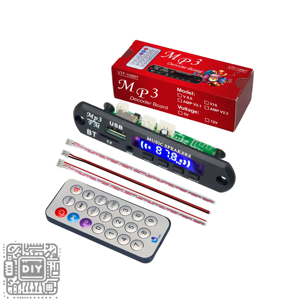 12V Bluetooth MP3 Decoding Board - DIYStoreiq.com