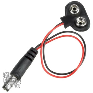 9V Battery Snap to DC Plug Adapter