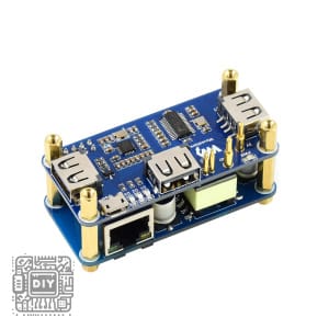 PoE Ethernet and USB Hub HAT for Pi