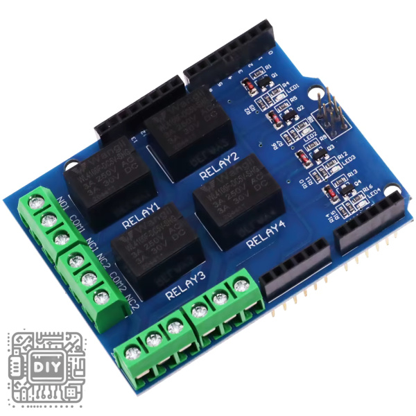 4-Channel 5V Relay Shield for Arduino Uno - DIYStoreiq.com