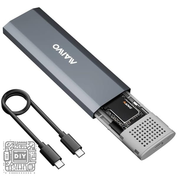 Aluminum NVMe SSD Enclosure USB-C 10Gbps-1 - DIYStoreiq.com