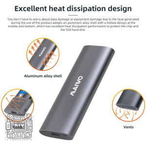 Aluminum NVMe SSD Enclosure USB-C 10Gbps-3 - DIYStoreiq.com