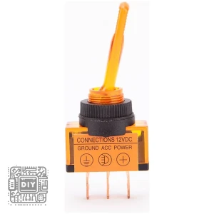 12V Toggle Switch 3 Pin ON-OFF-Orange