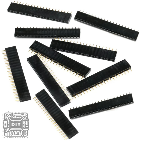 20 Pin Single Row Female Header Socket 254mm - DIYStoreiq.com