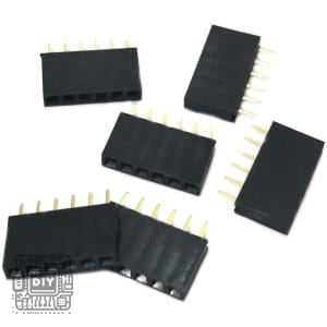 6 Pin Single Row Female Header Socket 254mm - DIYStoreiq.com
