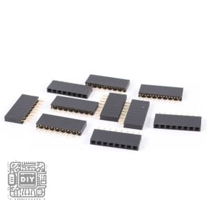 8 Pin Single Row Female Header Socket 254mm - DIYStoreiq.com