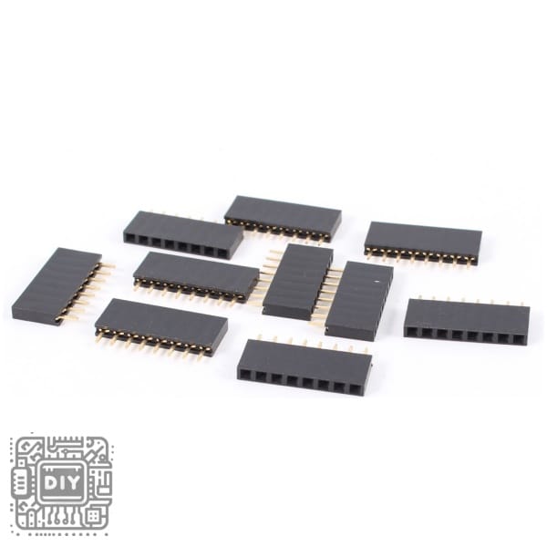 8 Pin Single Row Female Header Socket 254mm - DIYStoreiq.com