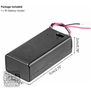 9V Battery Holder with Cover and ON-OFF Switch-2 - DIYStoreiq.com