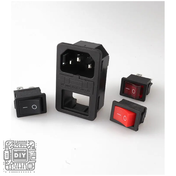LZ-14-2F 125V 16A Panel Mount AC Socket with Fuse Switch - DIYStoreiq.com