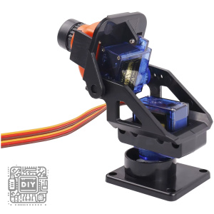 Pan Tilt Stand with Two SG90 Servos Black Camera Mount - DIYStoreiq.com