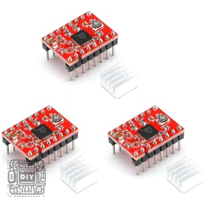 A4988 Red Stepper Motor Driver with Heatsink - DIYStoreiq.com