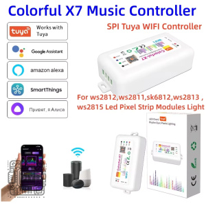 Colorful-X7 Tuya WiFi Music RGB LED Controller WS2812B - DIYStoreiq.com